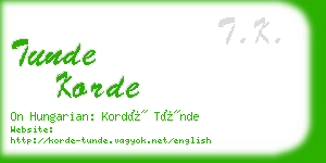 tunde korde business card